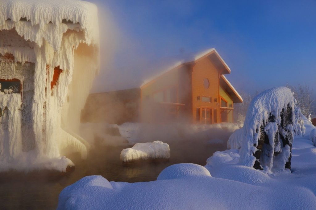 wide shot of eclipse pool