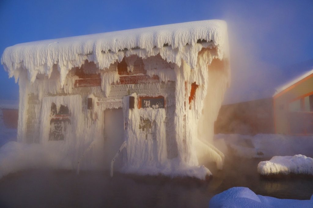 eclipse pool in snow